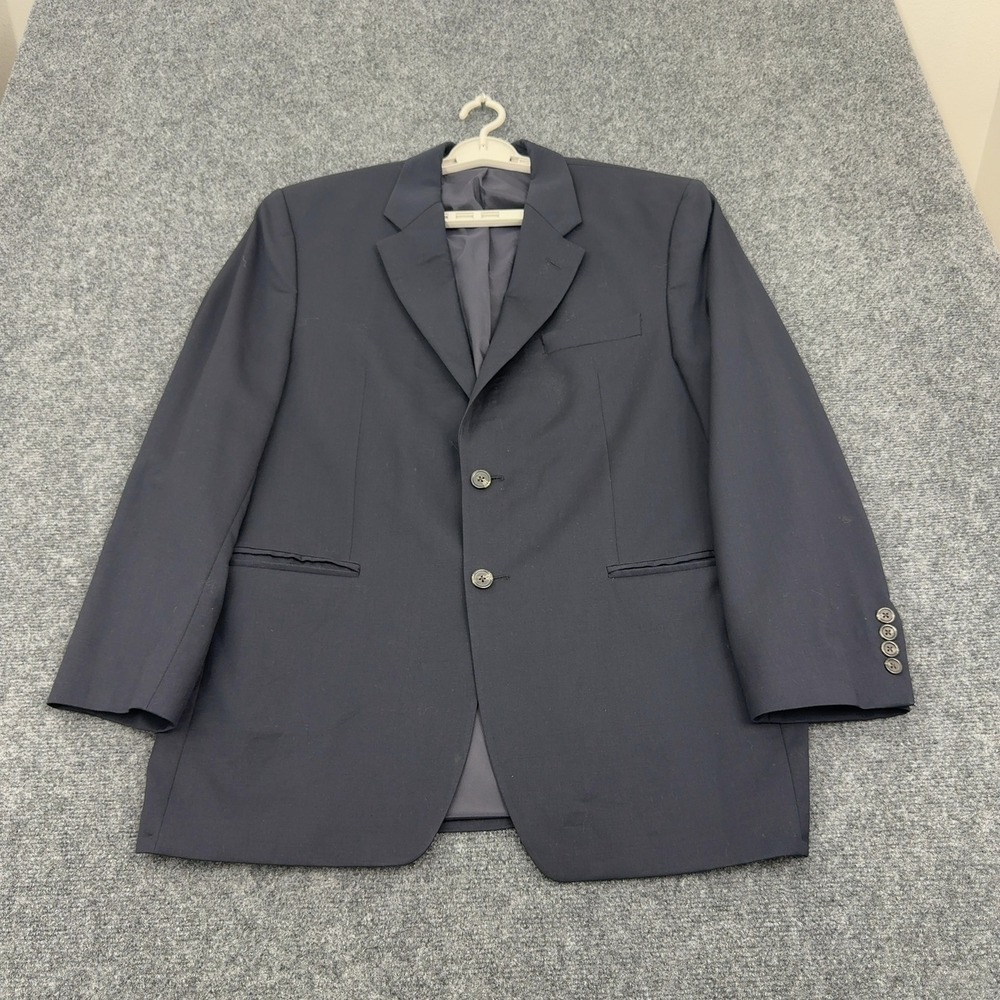 Lauren Ralph Lauren Blazer Mens 42R Navy Blue Wool Two Button Professional Style